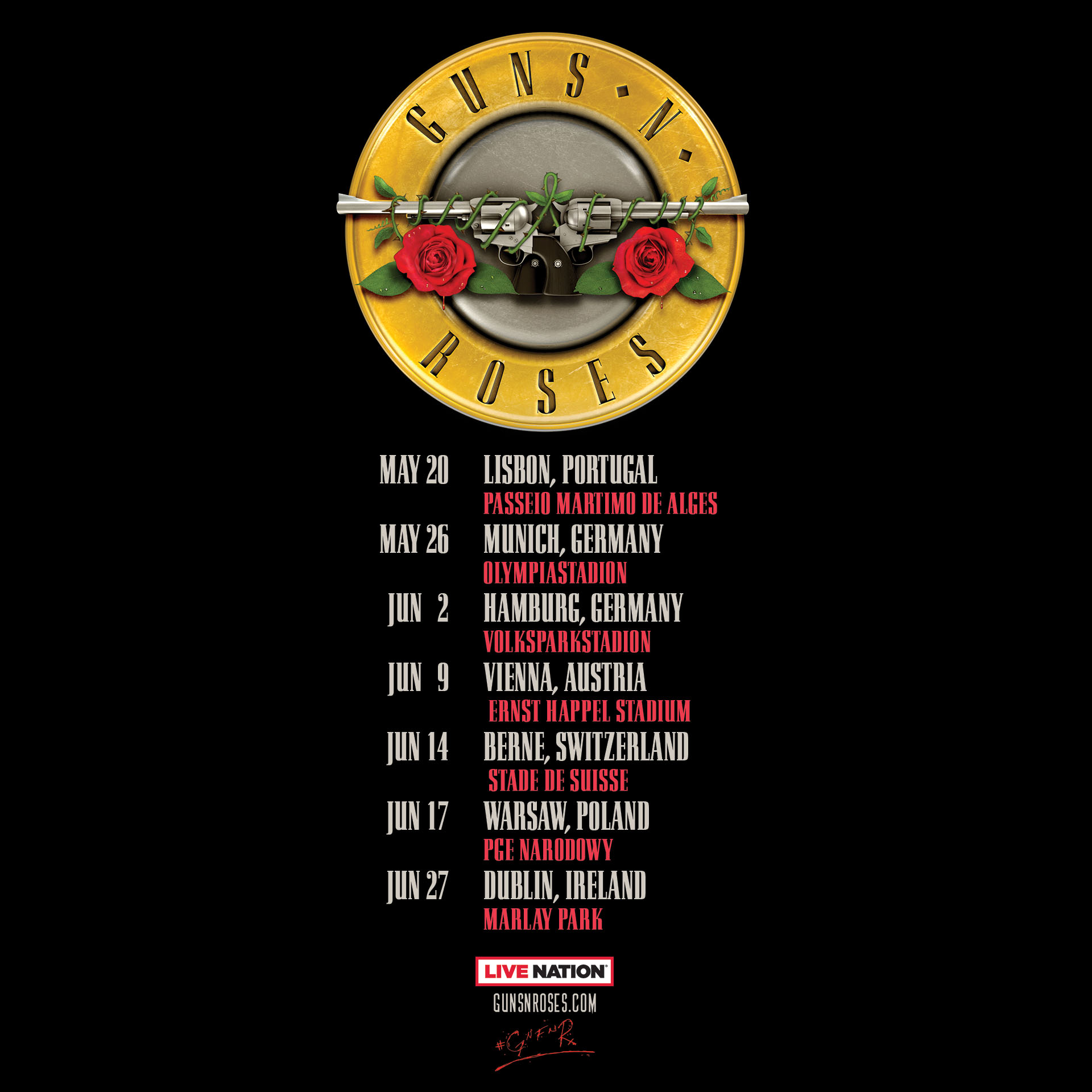 GUNS N' ROSES at Olympiastadion München APES METAL