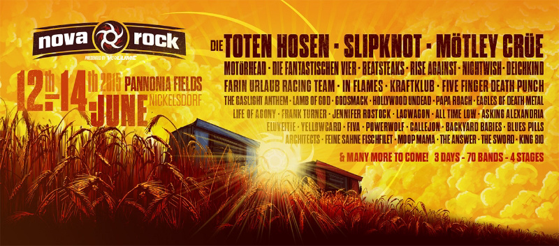 MÖTLEY CRÜE, NIGHTWISH, 5FDP and more at Nova Rock Festival